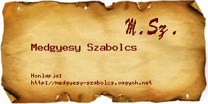 Medgyesy Szabolcs névjegykártya